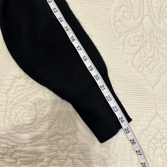 100% cashmere NWT Design History shawl neck black sweater, size L - Picture 6 of 10